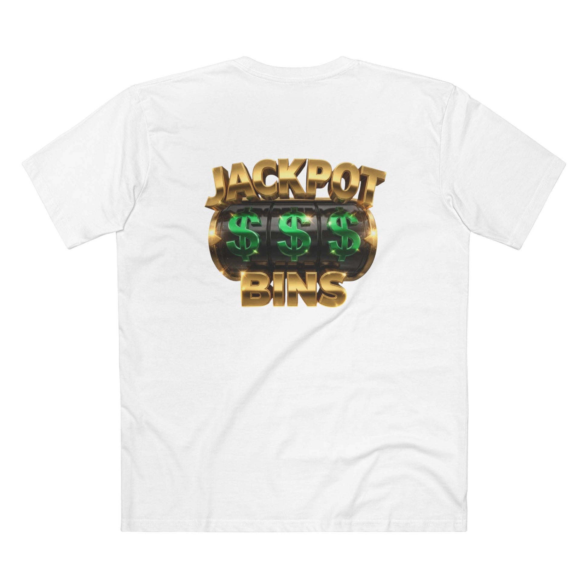 Jackpot Bins Tee — Retro Slot Machine Money Graphic T-Shirt