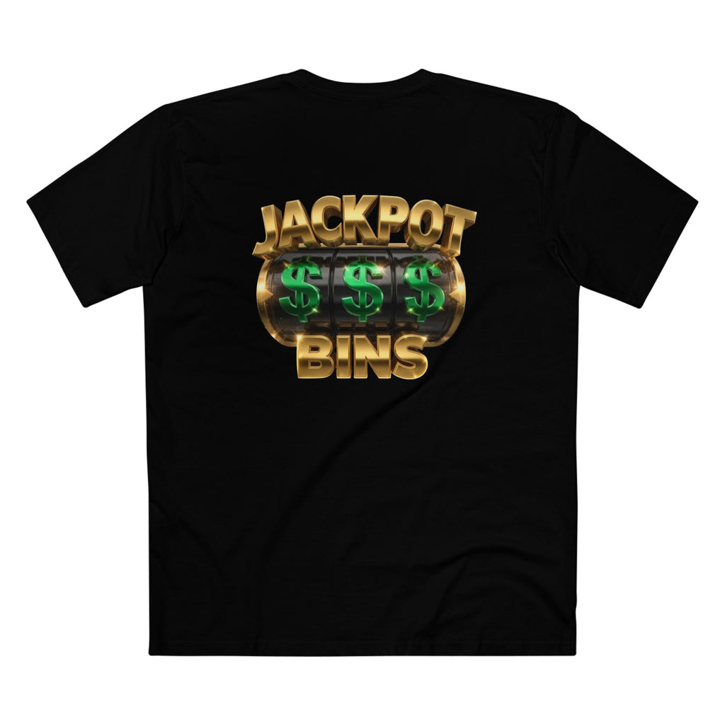 Jackpot Bins Tee — Retro Slot Machine Money Graphic T-Shirt
